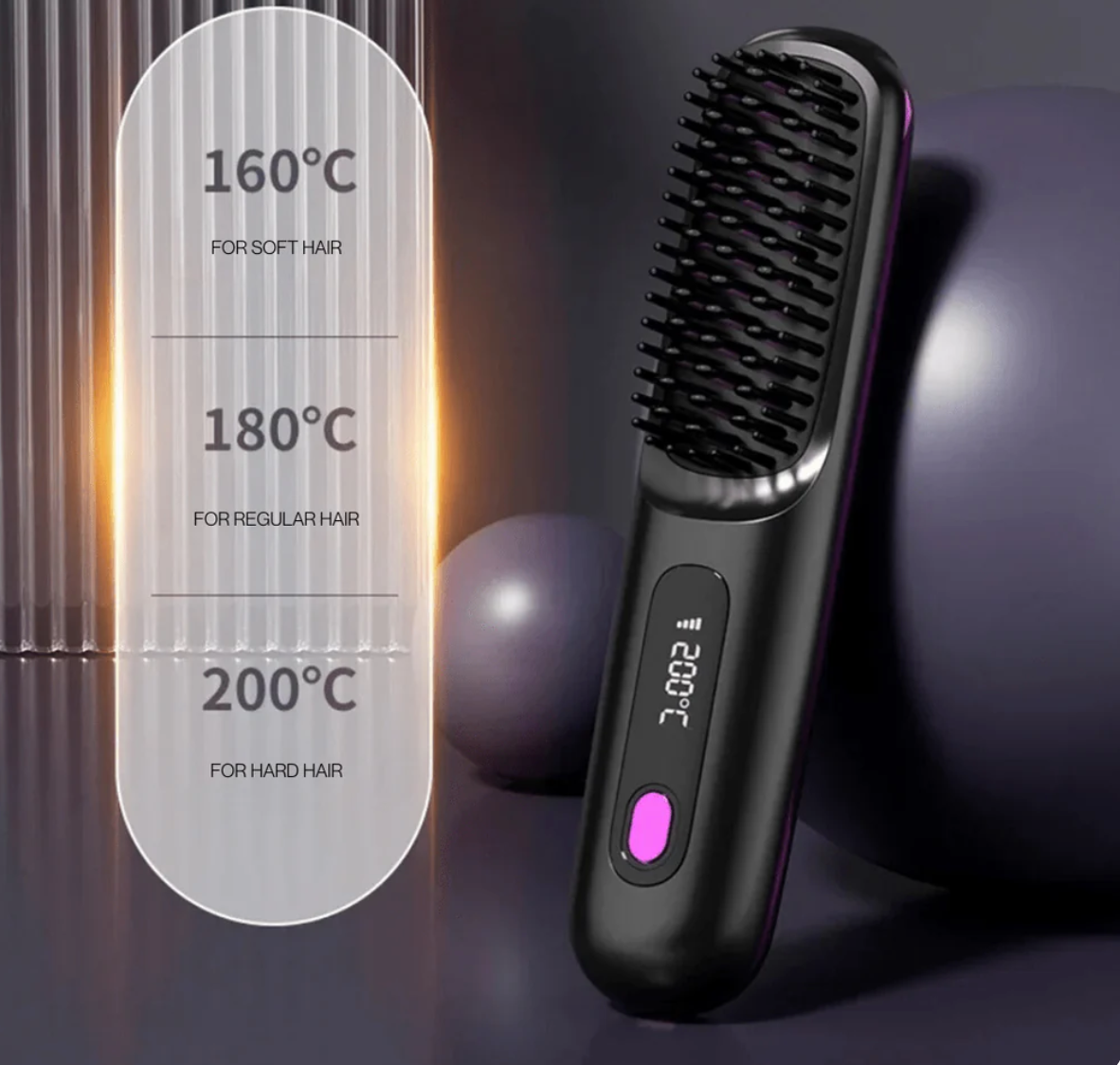 Cepillo para Cabello Alisador portátil