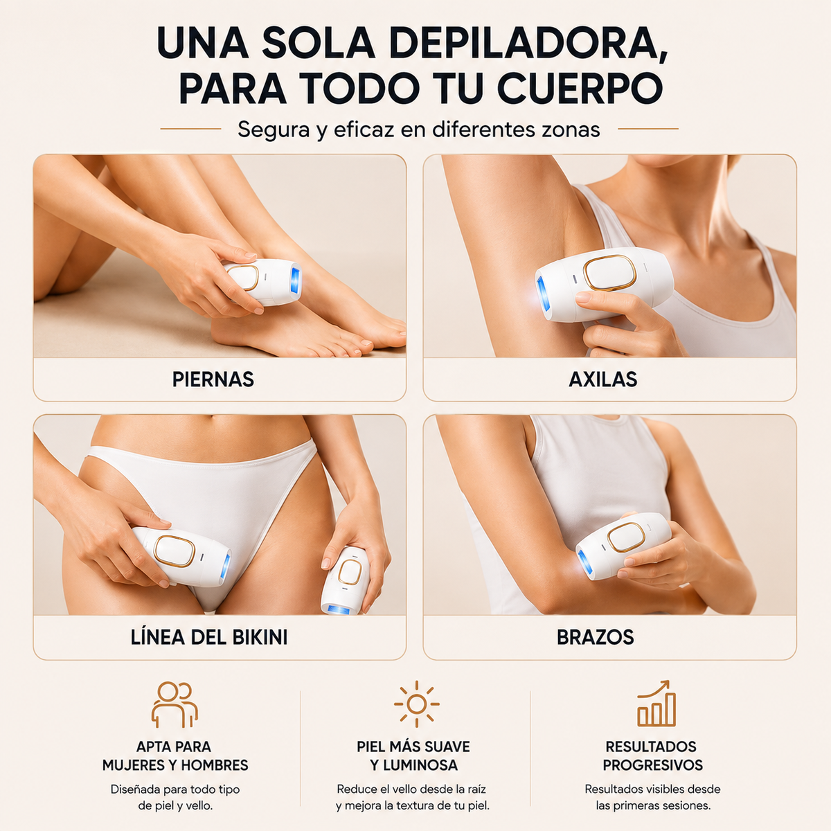 Depilación IPL profesional