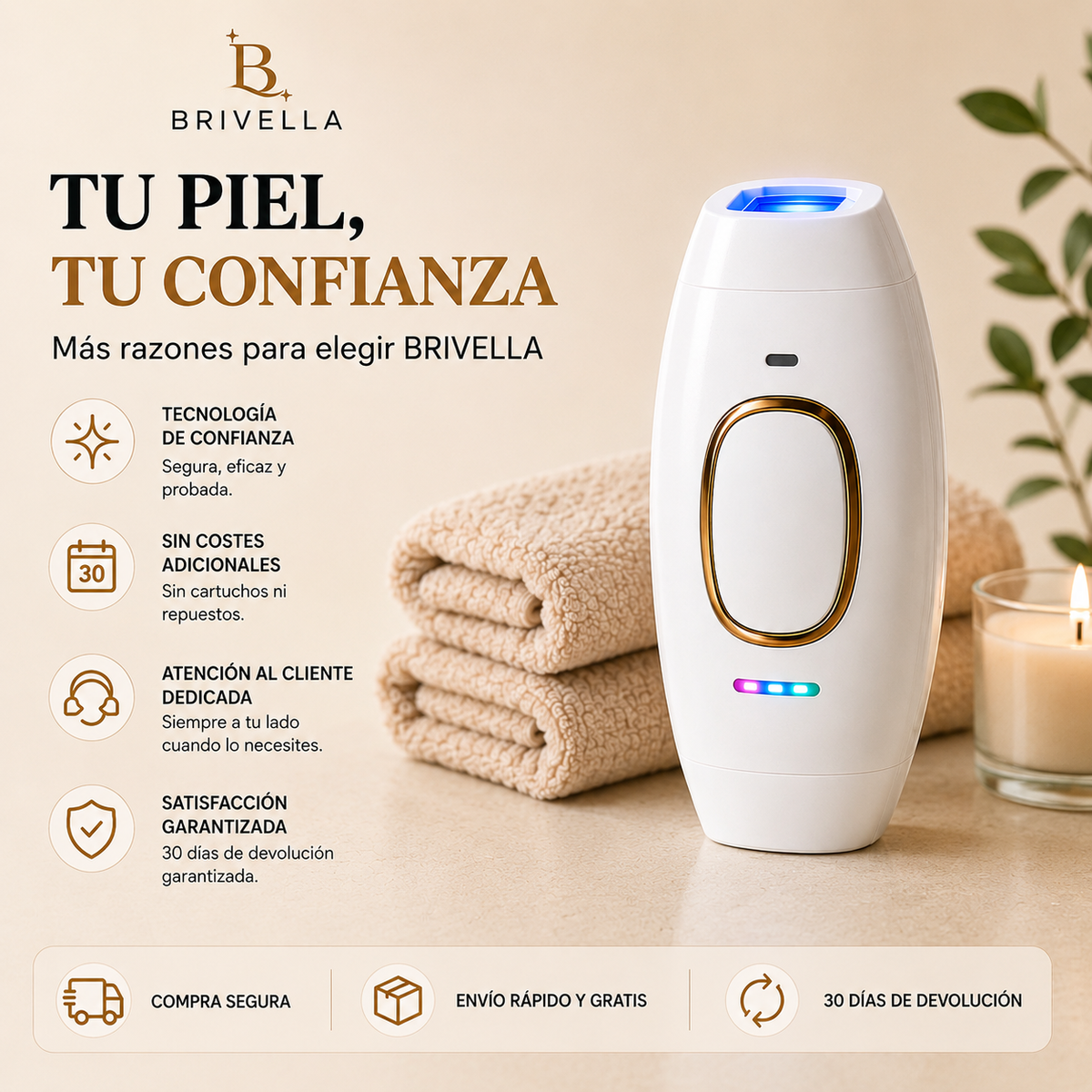 Depilación IPL profesional