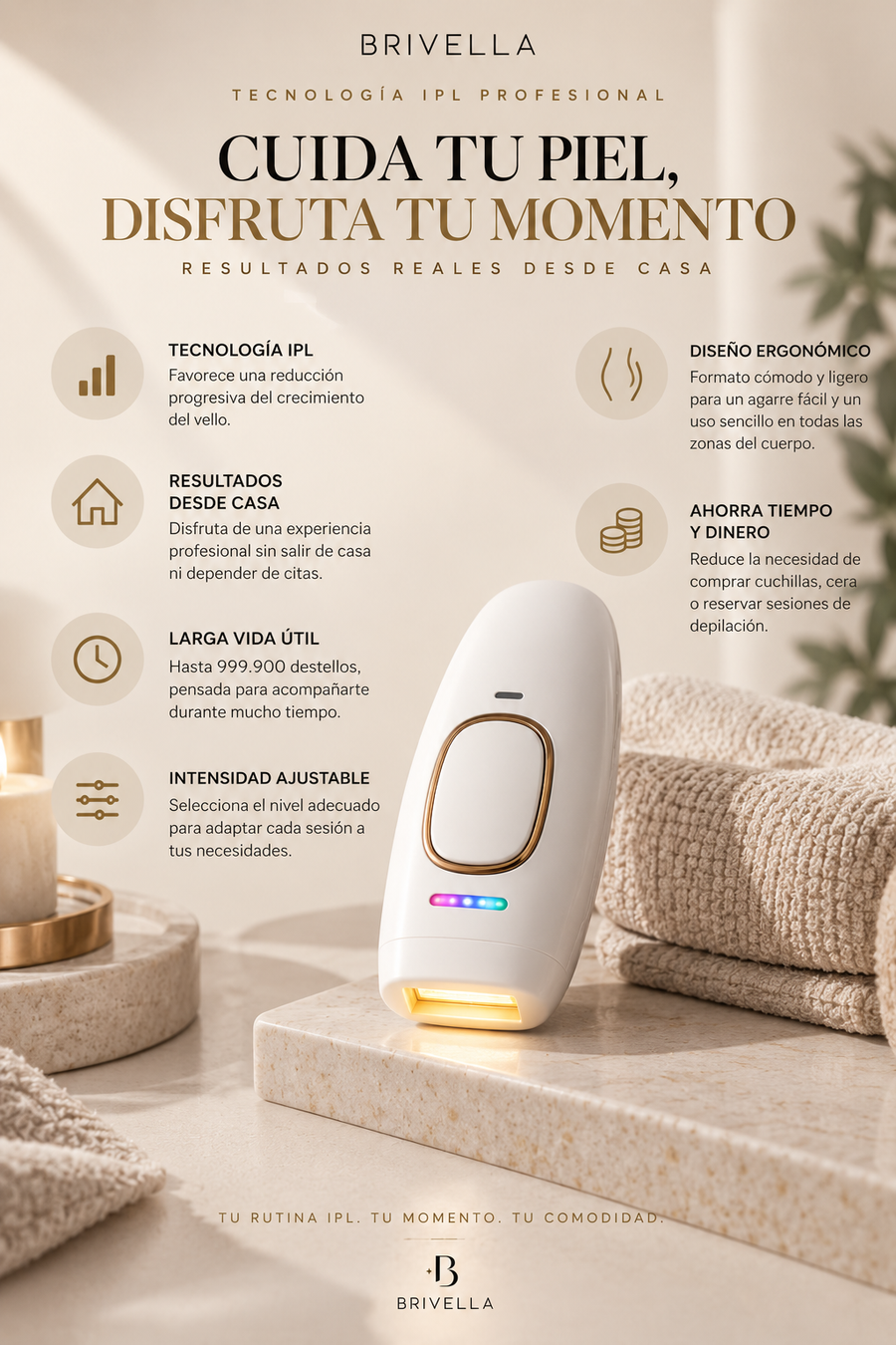Beneficios de la Depiladora IPL Brivella